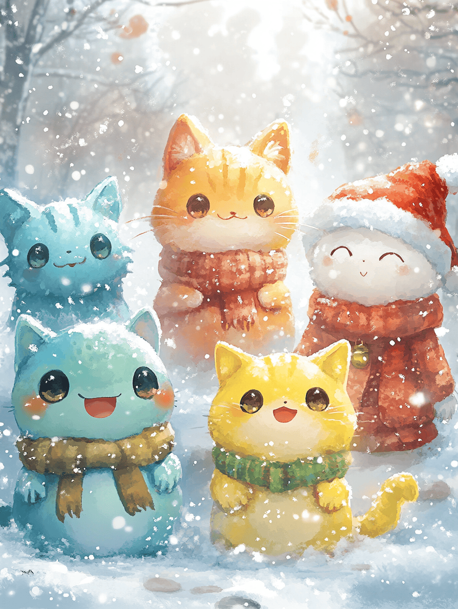 Free Kawaii Christmas Spelling Activities K-6